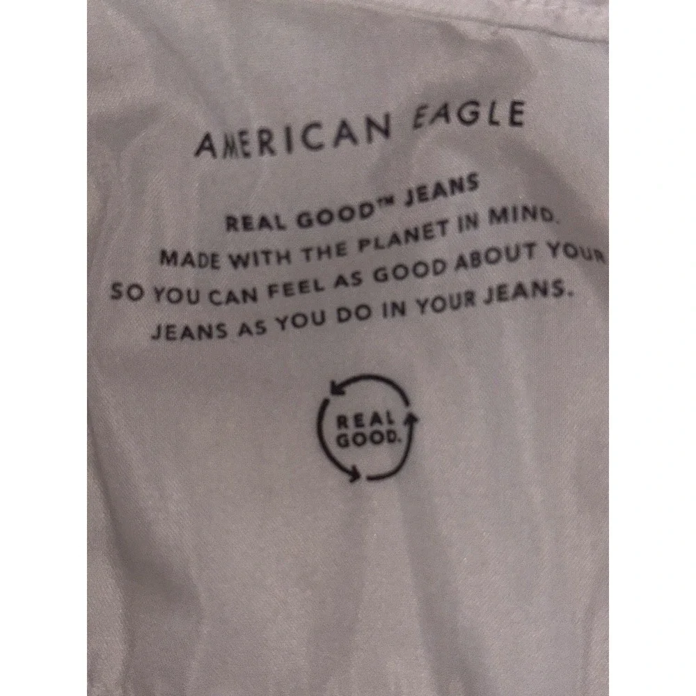 American‎ Eagle Outfitters Women White High Waisted Mom Jeans Size 7 - Picture 7 of 8